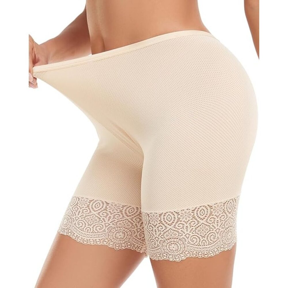 Blueinn Women's Anti Chafing Shorts in Beige -‎ Size Small